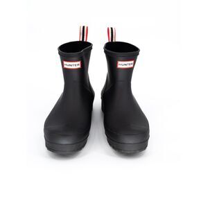 Hunter Boots Womens 10 Play Short Rain Boots Black Waterproof Slip On Insulated